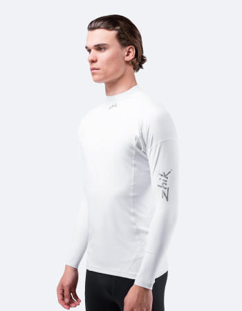 Moški bel eko spandex top z dolgimi rokavi
