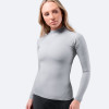 Ženski platinasti eko spandex top z dolgimi rokavi