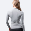 Ženski platinasti eko spandex top z dolgimi rokavi