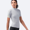 Ženski platinasti eko spandex top s kratkimi rokavi
