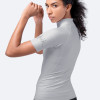 Ženski platinasti eko spandex top s kratkimi rokavi