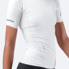 Ženski bel eko spandex top s kratkimi rokavi