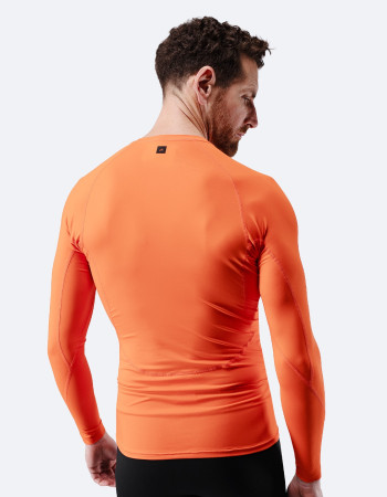 Moški Eco Spandex LT dolgi rokavi Baselayer - ognjeno rdeč