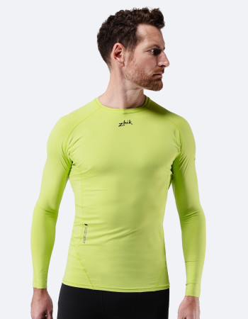 Moški Eco Spandex LT dolgi rokavi Baselayer - limeta