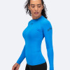Ženski Eco Spandex LT dolgi rokavi Baselayer - cijan