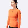 Ženski Eco Spandex LT osnovni top z dolgimi rokavi - ognjeno rdeč