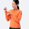 Ženski Eco Spandex LT osnovni top z dolgimi rokavi - ognjeno rdeč