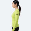 Ženski Eco Spandex LT osnovni top z dolgimi rokavi, limeta