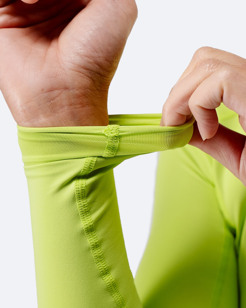 Ženski Eco Spandex LT osnovni top z dolgimi rokavi, limeta