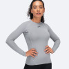 Ženski Eco Spandex LT osnovni top z dolgimi rokavi - platinast