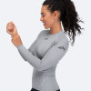 Ženski Eco Spandex LT osnovni top z dolgimi rokavi - platinast