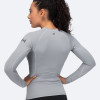 Ženski Eco Spandex LT osnovni top z dolgimi rokavi - platinast