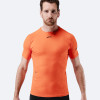 Moški Eco Spandex LT kratki rokavi osnovni top - ognjeno rdeč