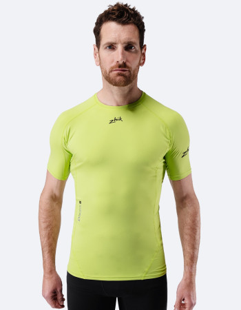 Moški Eco Spandex LT kratki rokavi osnovni top - limeta