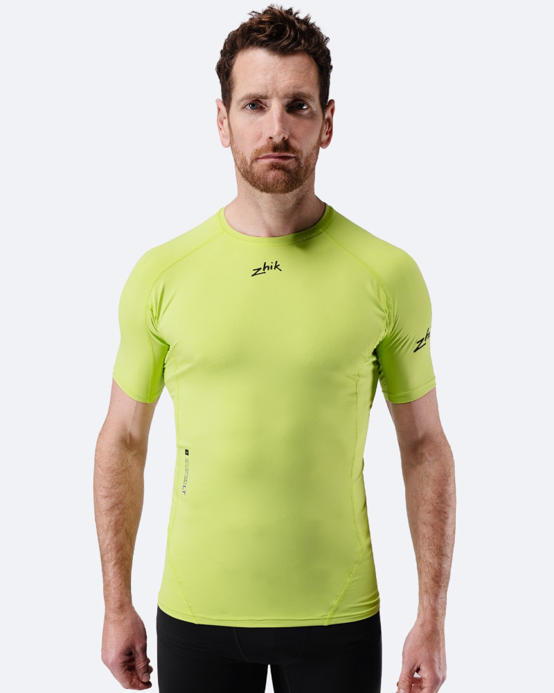 Moška tehnična majica Eco Spandex LT s kratkimi rokavi - limeta
