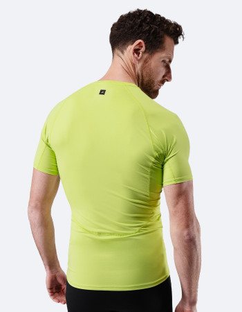 Moški Eco Spandex LT kratki rokavi osnovni top - limeta