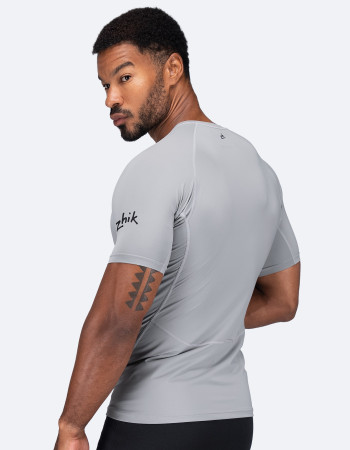 Moški Eco Spandex LT kratki rokavi osnovni top - platinast