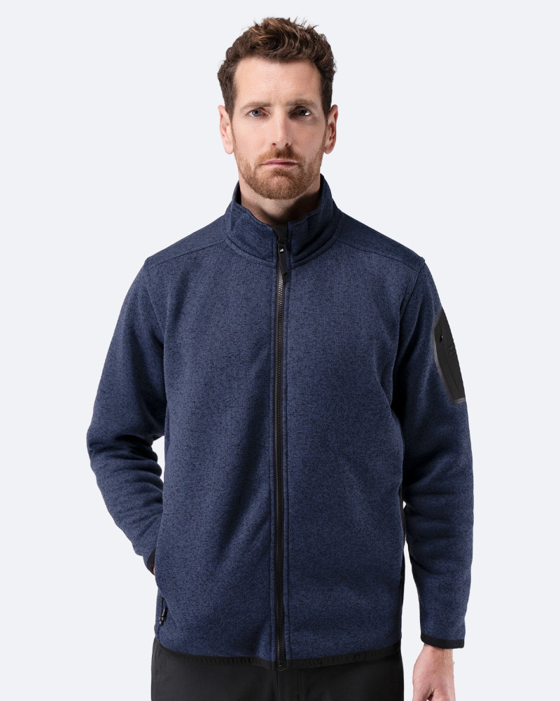 Moška pletena flis jakna Zhik Knit Fleece - temno modra marle