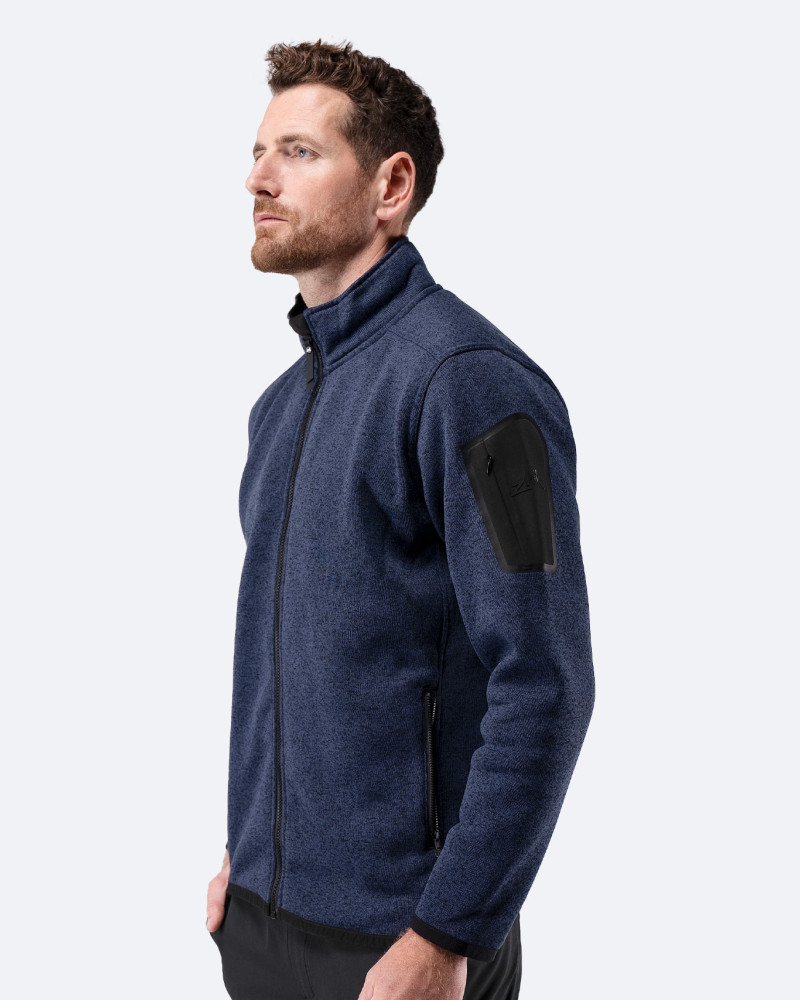 Moška pletena flis jakna Zhik Knit Fleece - temno modra marle