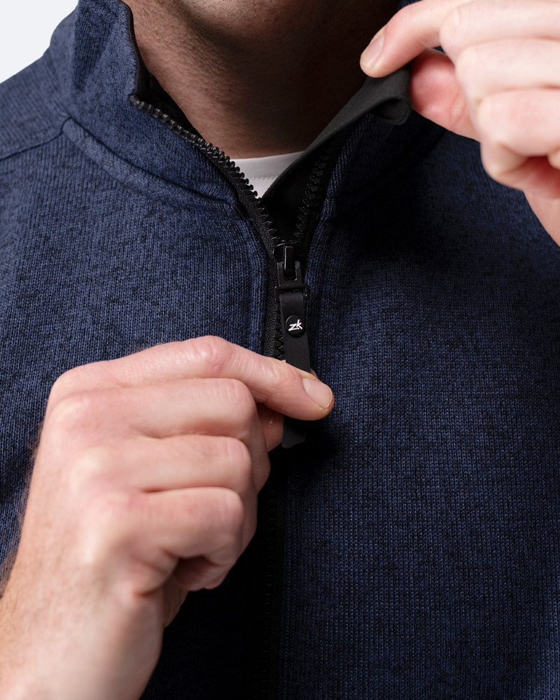 Moška pletena flis jakna Zhik Knit Fleece - temno modra marle