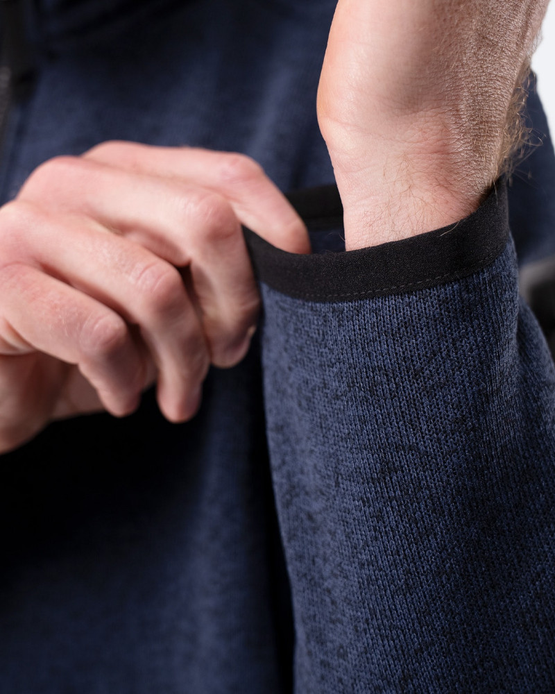 Moška pletena flis jakna Zhik Knit Fleece - temno modra marle