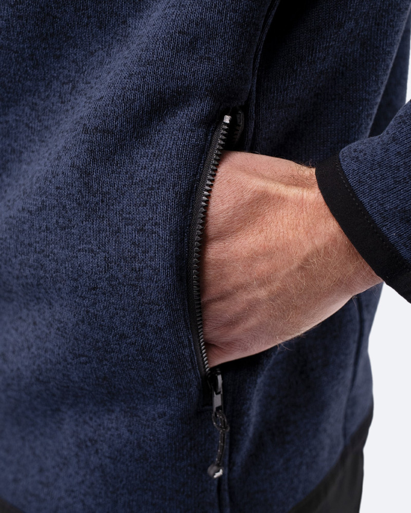 Moška pletena flis jakna Zhik Knit Fleece - temno modra marle