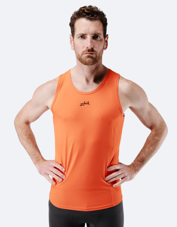 Moški Eco Spandex LT Race Singlet - ognjeno rdeč