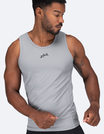 Moški Eco Spandex LT Race Singlet - platinast