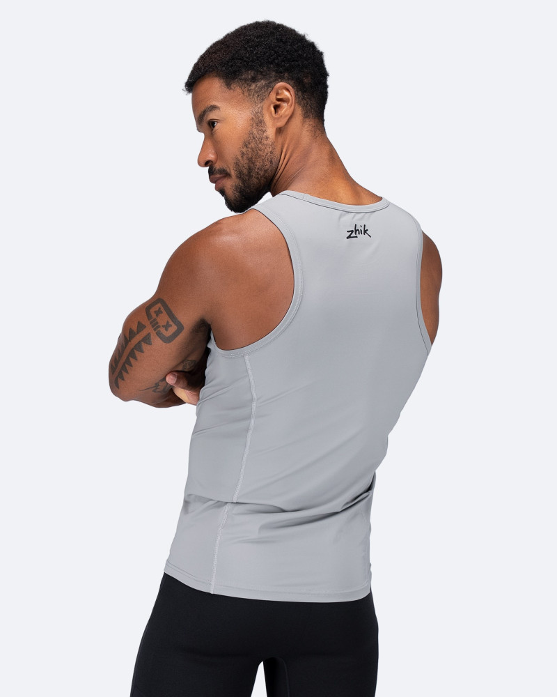 Moški Eco Spandex LT Race Singlet - platinast
