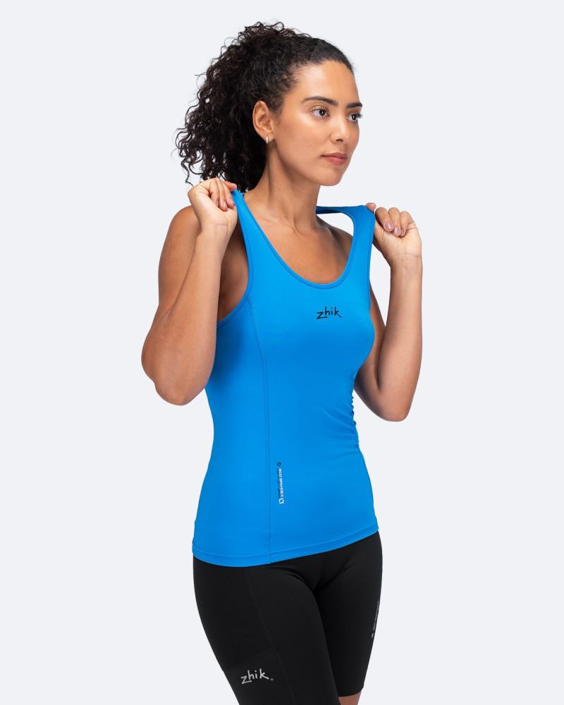 Ženski Eco Spandex LT Race Singlet - cijan